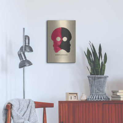 «Raspberry Liquorice Skull» par Andreas Magnusson, art mural en métal