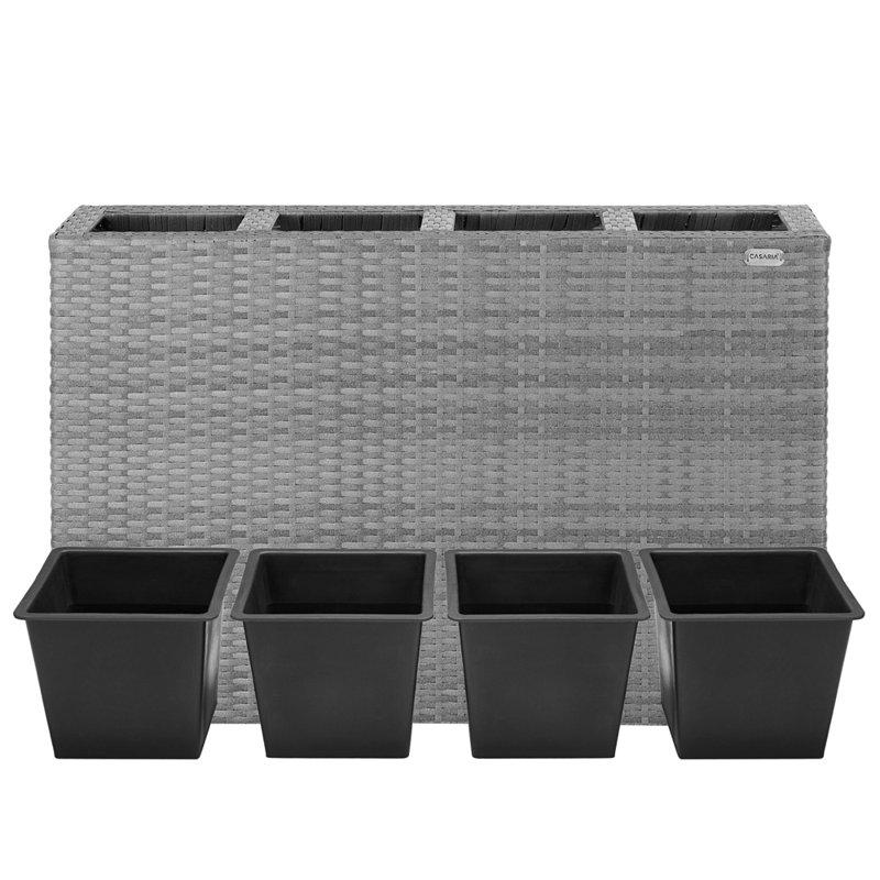 Handmade Pot Planter, Grey/Brown/Blue