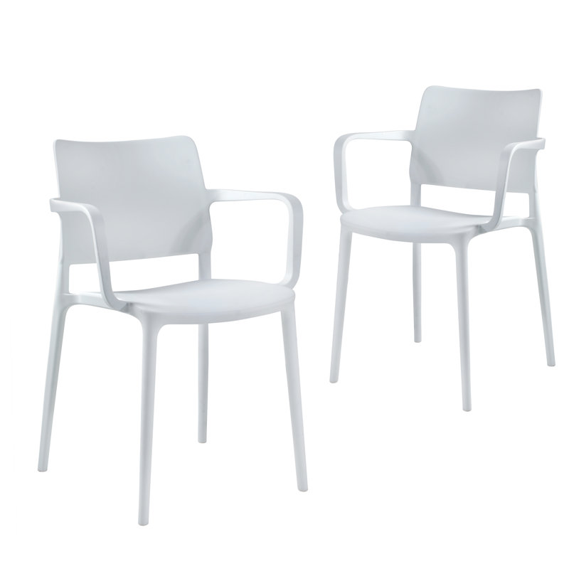 Fauteuil de salle à manger Maddon, Blanc