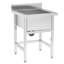 Belfry Kitchen Aldridge 600mm W Single Bowl Stainless Steel Kitchen Sink