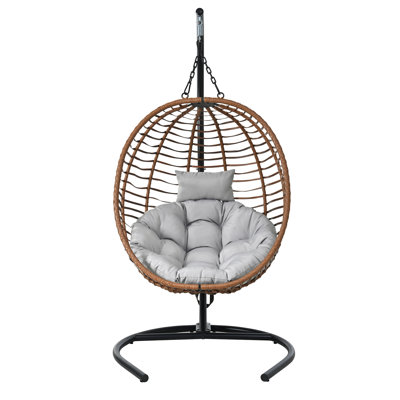 East Urban Home Egg Swing Chair With Stand For Indoor & Outdoor