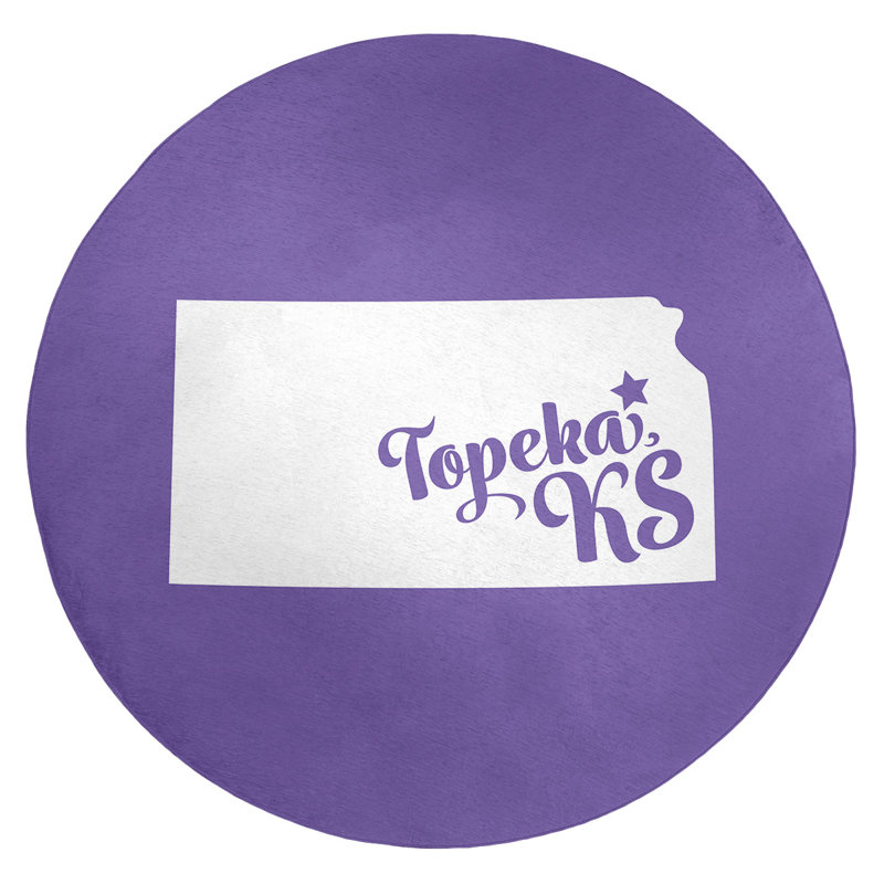 Tapis en poly-chenille topeka kansas, Rond 5 pi