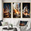 "Navette spatiale" 3 pièces sur toile-434445086-434445153