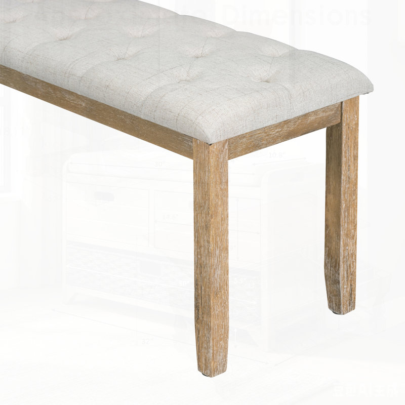 Ensemble de table de salle à manger 6 pièces avec pieds uniques, 4 chaises rembourrées et 1 banc pour une salle à manger élégante