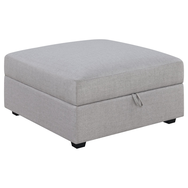 Gris avec un design carré, rembourré en matériau souple, 21 x 39 x 39 pouces, avantage de rangement pour la maison, rembourrage, complément aux styles