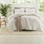 Luxueux ensembles de literie pour lit simple en chenille, finition ivoire avec revers en sherpa douillet