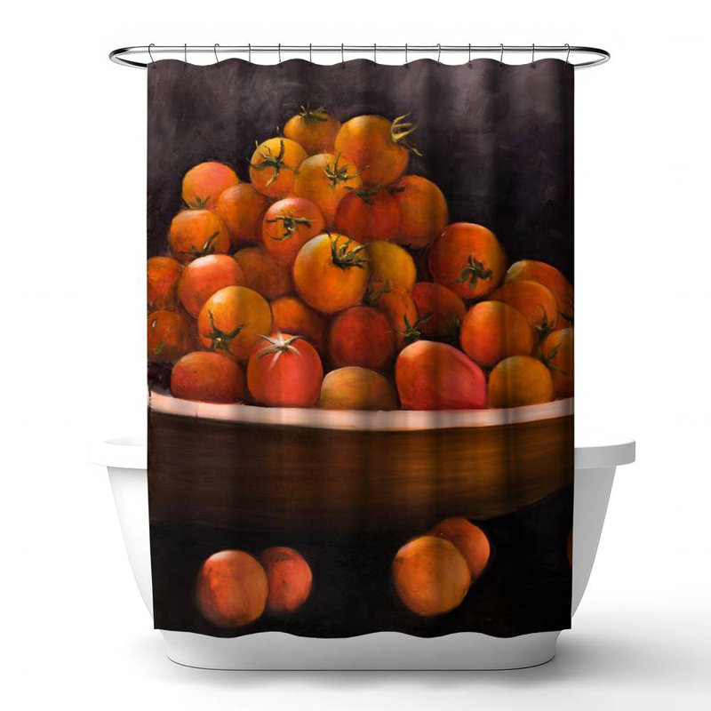 Shower Curtain GA57 – Polyester Shower Curtain, Dye Sublimation Print, 71" W × 74" L