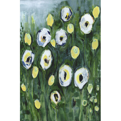 Modern White Floral I - No Frame Painting on Canvas