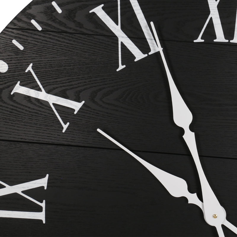 Grande horloge murale 35 po, horloge murale ronde pour décoration de salon, horloge murale de ferme pour chambre à coucher, entrée, bureau