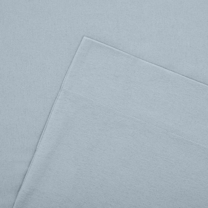 Modern Threads 4-Piece 100% Cotton Flannel Sheet Set – Soft and Durable for Every Season, Blue Sky, Queen Sheet Set