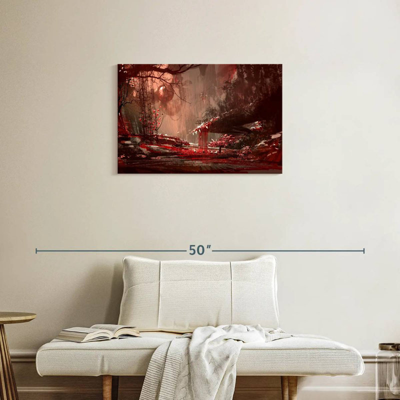Kelan Blood Red Forest, 20" H x 30" W