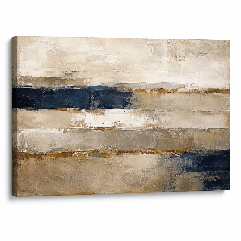 Art mural monochrome sur toile tendue, 16"H x 24"W x 1.5"D