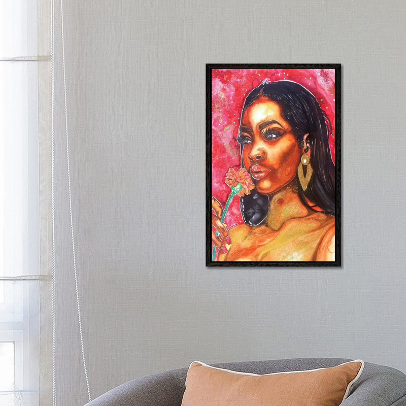 Desire 1 Piece Painting on Canvas, 66.04cm H x 45.72cm W x 3.81cm D, Black Framed