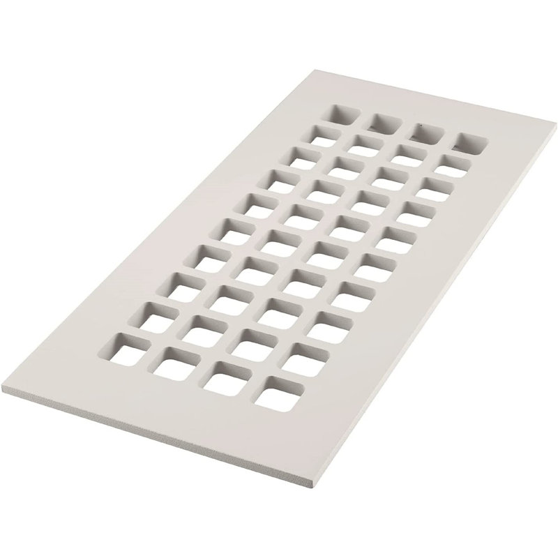 Grille de plancher Reggio, 4 po x 10 po, Blanc
