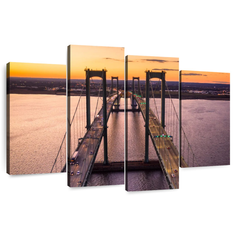 Pont du Delaware sombre, H 27 po x l 43 po