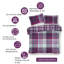 Check Pattern Polycotton Duvet Cover Set with Matching Pillowcases - Machine Washable Bedding Set-121081148-28304788