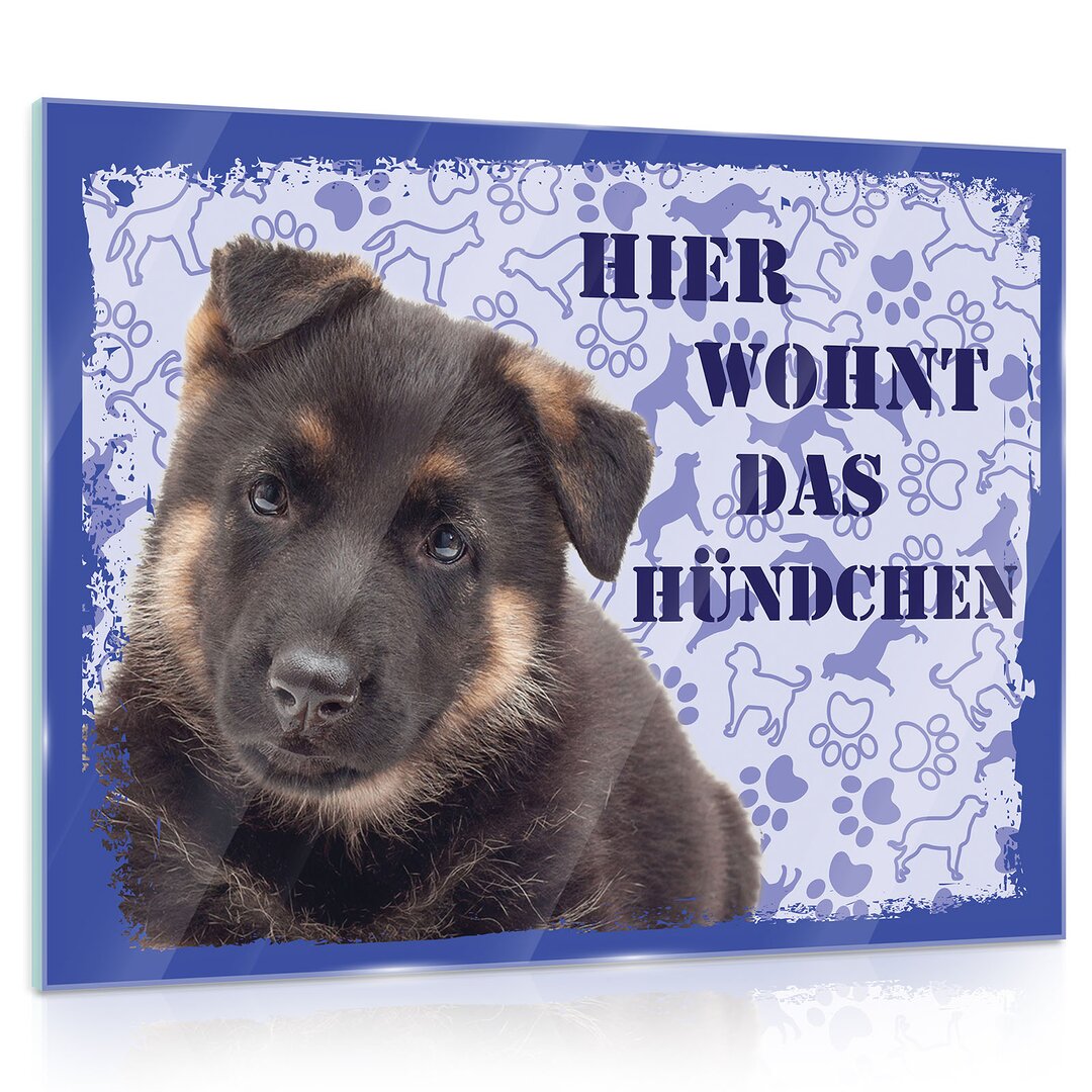 Glasbild Hund