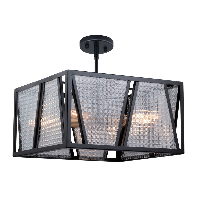 Deandra 4 - Light Black And Natural Brass Single Pendant
