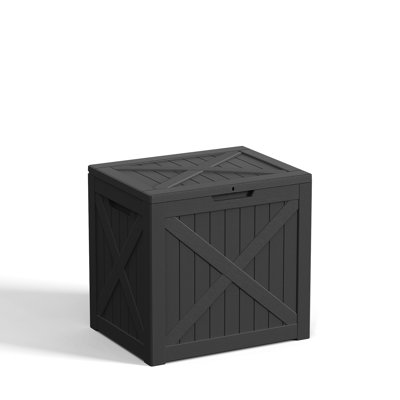 35 Gallon Water Resistant Lockable Resin Deck Box by Emperic Design