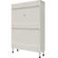 Armoire de rangement pour chaussures pour le vestibule, support à 3 portes rabattables, espaces étroits de conception mince, tablettes à deux couches, hauteur réglable, grande capacité, structure d'ingénierie, cadre renforcé, installation rapide autoportante