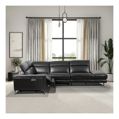 Canapé modulaire inclinable Zander - Polyuréthane noir