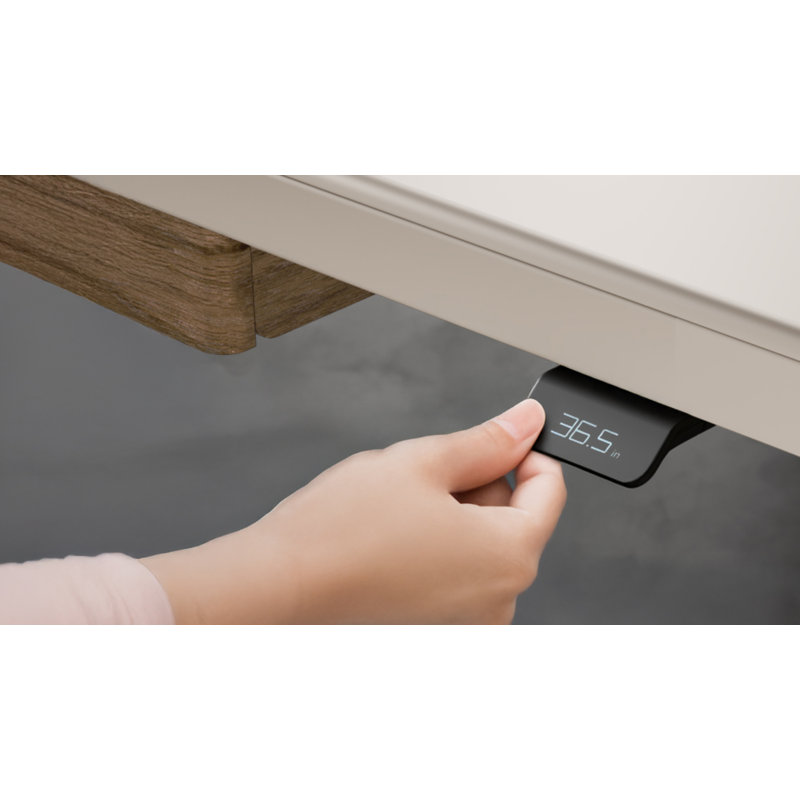 Luma Office - Lift Desk - 48" x 24" - Black, 27" H x 66" W x 28" D, Dune