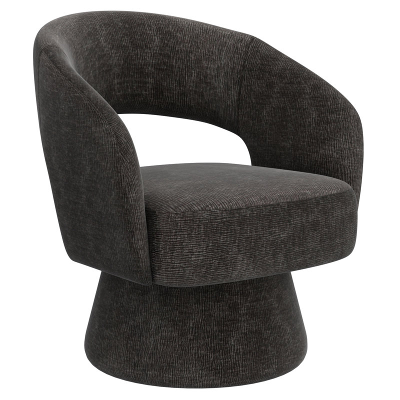 Fauteuil d'appoint en tissu de style moderne, Gris chenille