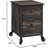 26-inch High Vintage Country Style Filing Cabinet/storage Cabinet With Four Casters, Engineered Wood Construction.