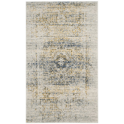 Tapis oriental ivoire / bleu Watsonville