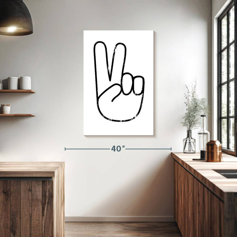 Khazi Peace Sign, 39" H x 26" W