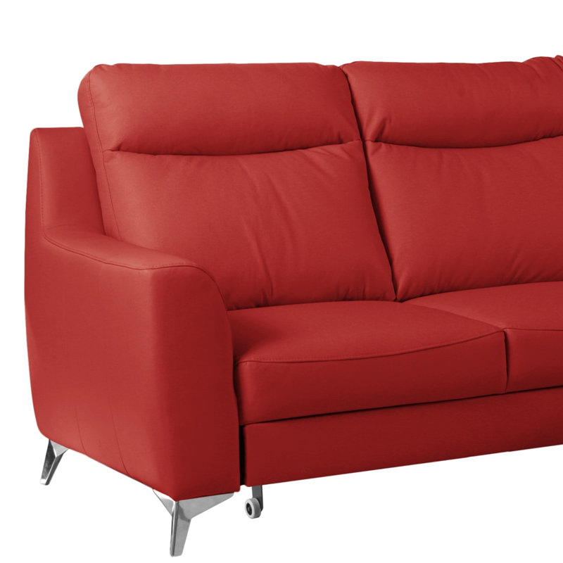Fabiha Corner Sofa Bed, Red, Right Hand Facing