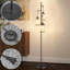 Lampe rustique sur pied à 3 lumières rustique pour salon et chambre à coucher