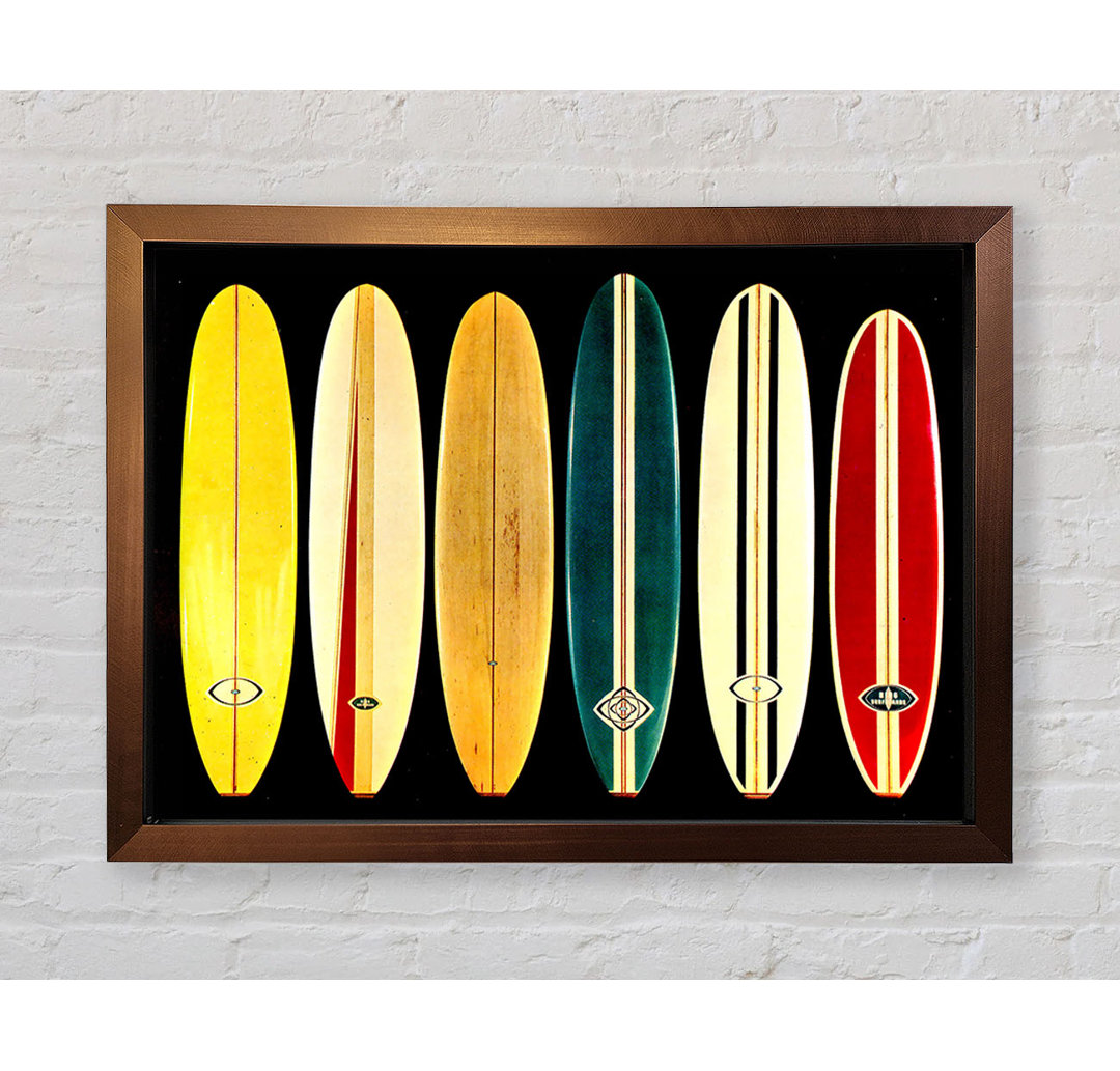 Surfboards At The Ready - Einzelne Bilderrahmen Kunstdrucke