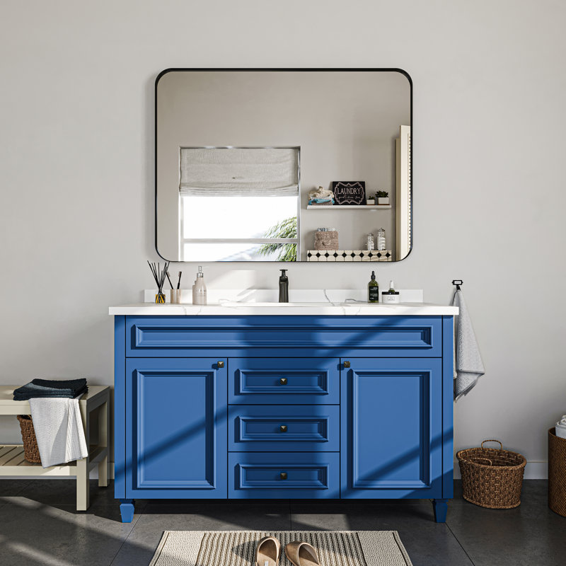 Miroir mural Tahleek, Noir, 48 po x 36 po
