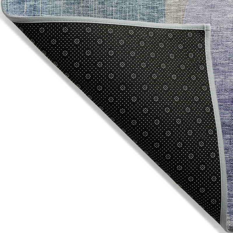 Kyra Blue Washable Indoor-Outdoor Rug - , 2'3" x 7'6"