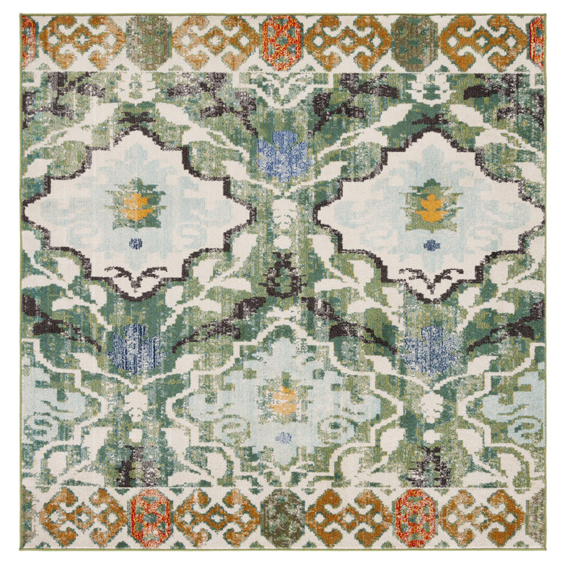 Dylanthomas Performance Oriental Rug, Square 6'7"