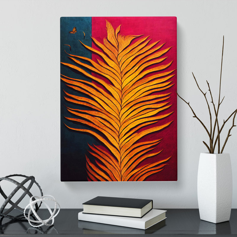 CAN-V0523-1001X Forest Leaf Indian Vol.1 - Wrapped Canvas Print, 50cm H x 35cm W x 3cm D