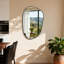 Asymmetrical Metal Framed Wall Mirror