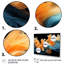 Impression sur toile orange vif et turquoise liquide - formes abstraites, impression sur toile-1256649350-1198700631