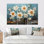 «Bold Colors» - «White Daffodils Bloom II - Daffodils», ensemble de reproductions d'art mural