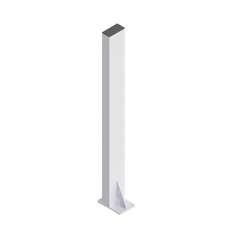 HEALTHCRAFT PT Rail Floor Mast: Floor Mounted Vertical (PT Rail Sold Separately), White
