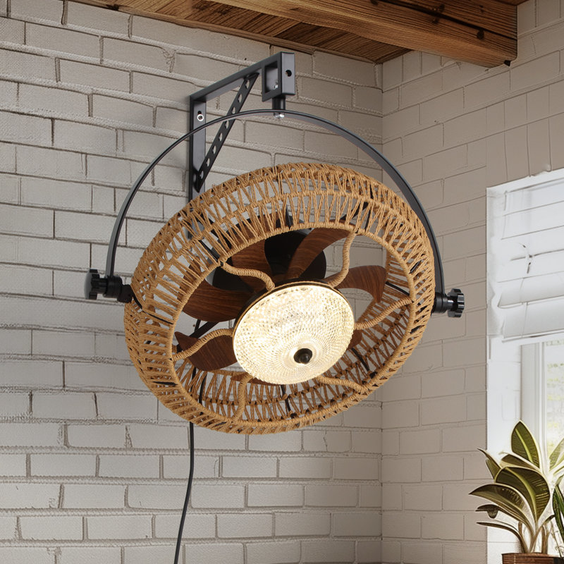  LED Wall Mounted Fan with Remote Included