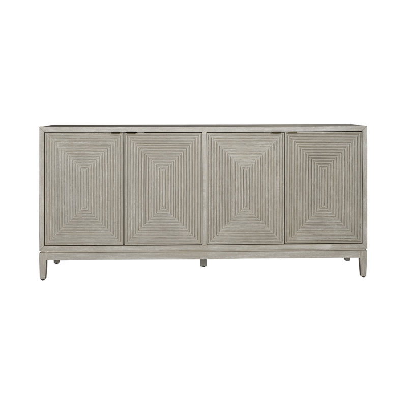 Armoire décorative à quatre portes avec tablettes réglables Emry