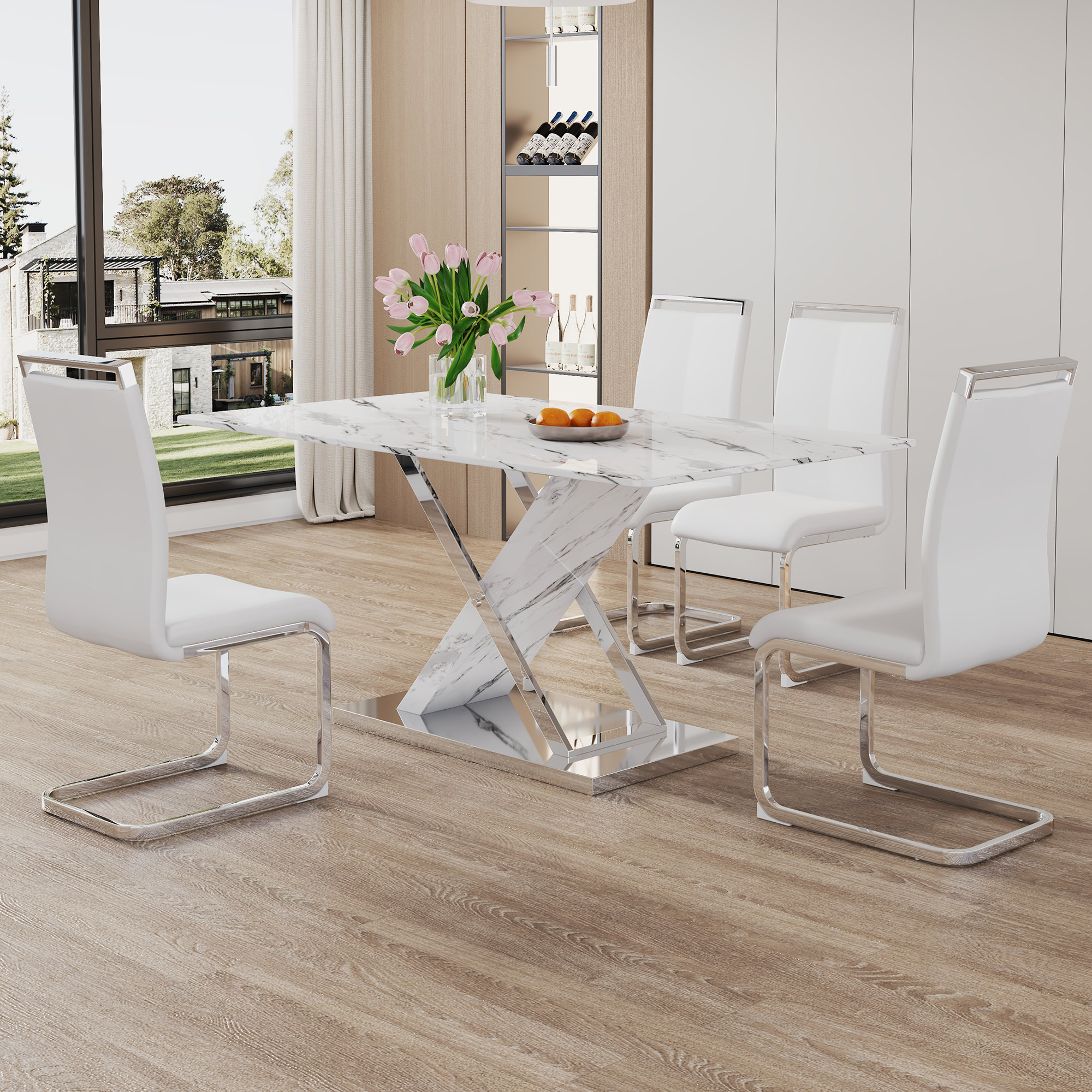 Dining Table Brayden Studio Office Chair Countertop Table And
