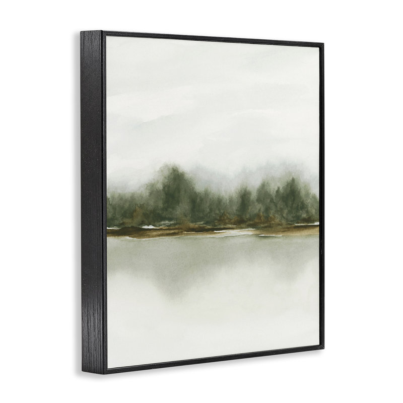 Estampe numérique abstraite «Embrachant Green», design par 1x, H 20 po x l 16 po, Giclée encadrée noir minuit