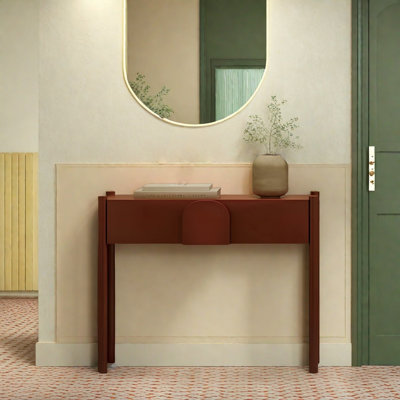 Mid-Century Modern Solid Wood Console Table