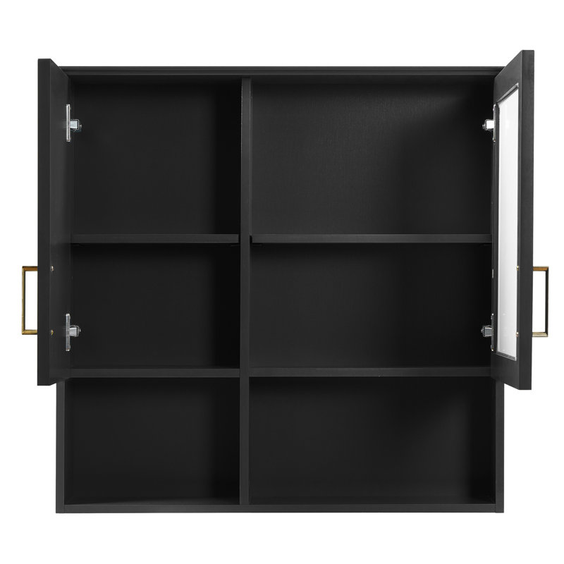 Armoire de toilette 2 en 1, armoire à pharmacie murale de 30 pouces avec tablettes réglables et portes à fermeture en douceur, miroir haute définition avec rangement pour meuble-lavabo de salle de bain