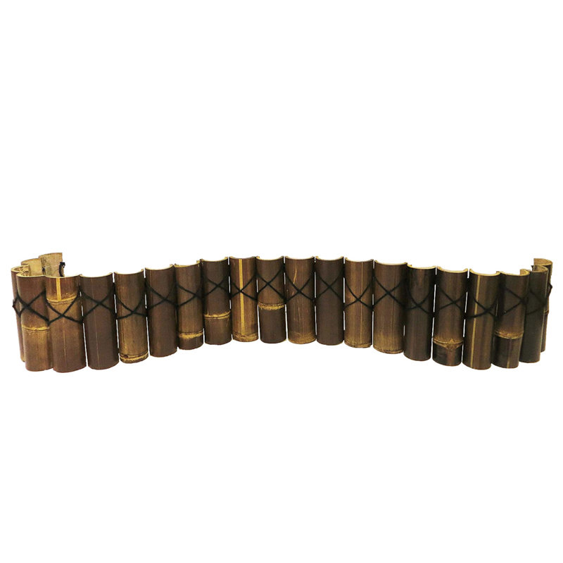 Bordure de pelouse en bambou brun foncé H 10 po x l 72 po