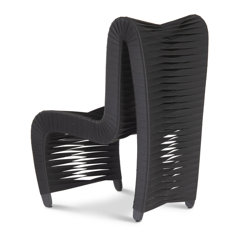 Seat Belt Dining Chair High Back Black