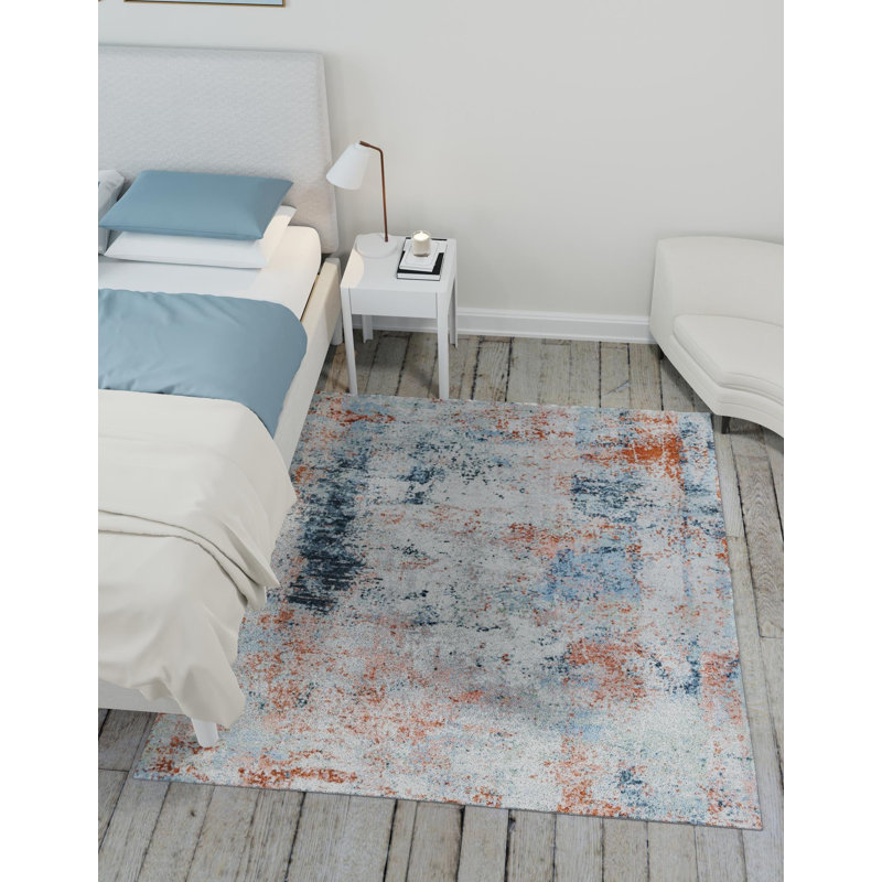 Hankinson Abstract Indoor Rug, Square 7'10"